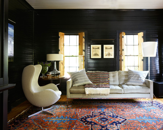Sleek-Historic-House-Family-Room-Decor-Modern-Egg-Chair